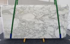 Fourniture dalles brillantes 0.8 cm en marbre naturel CALACATTA 1230. Détail image photos 
