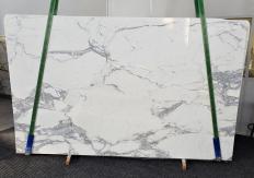 Fourniture dalles brillantes 0.8 cm en marbre naturel CALACATTA 1301. Détail image photos 