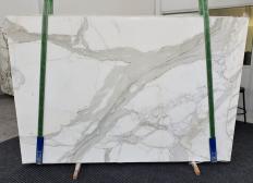 Fourniture dalles brillantes 0.8 cm en marbre naturel CALACATTA 1310. Détail image photos 