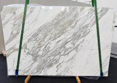 Fourniture dalles brillantes 1.2 cm en marbre naturel CALACATTA 1344. Détail image photos 