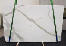 Fourniture dalles brillantes 1.2 cm en marbre naturel CALACATTA GL 1108. Détail image photos 