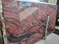 Fourniture dalles 2 cm en quartzite FUSION RED C0272. Détail image photos 