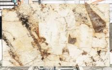 Fourniture dalles brillantes 2 cm en granit naturel GIALLO ALBA 3066A. Détail image photos 