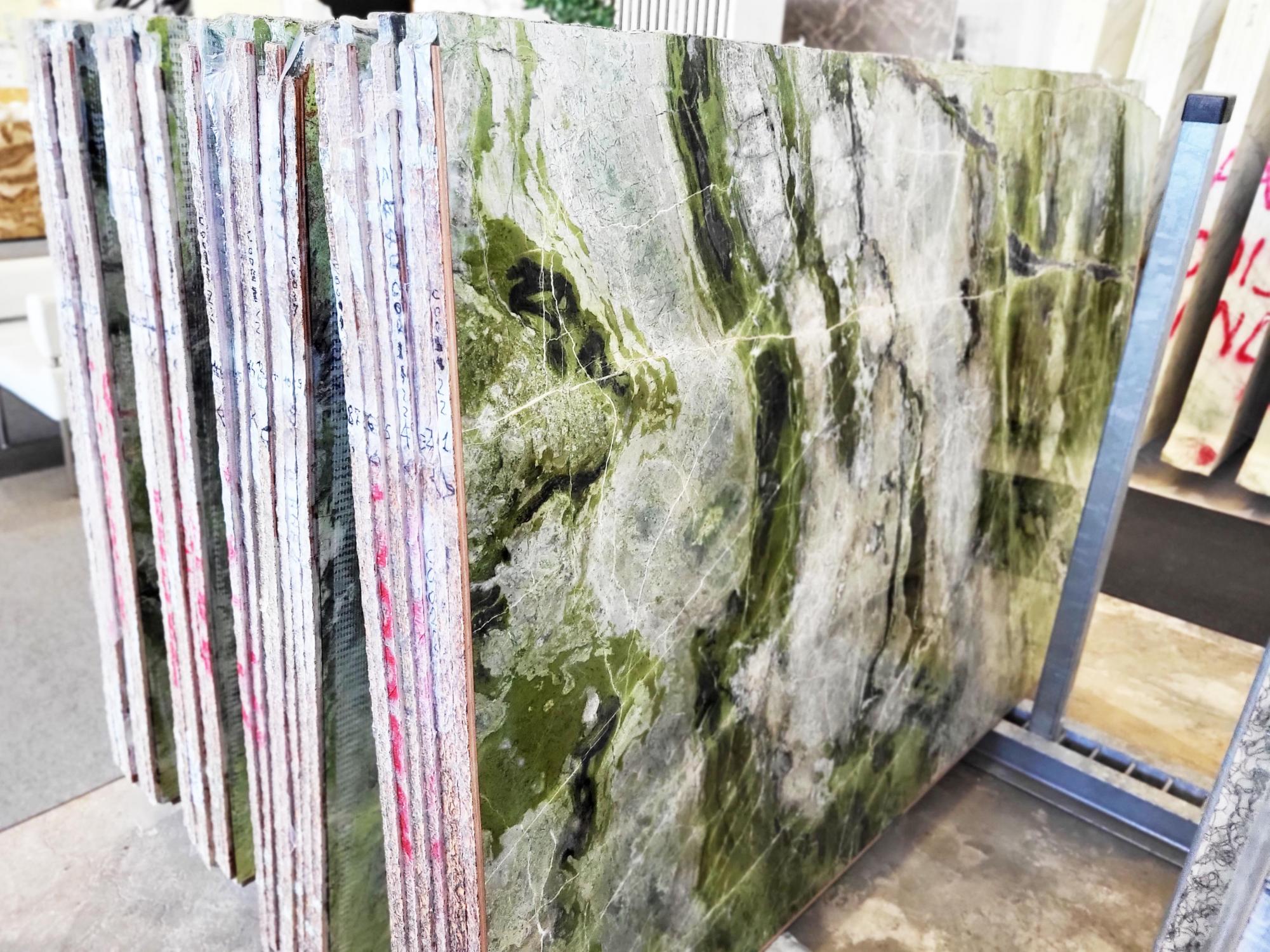 VERDE TIFONE Fourniture Veneto (Italie) d' dalles brillantes en marbre naturel C022 , Slab #01 