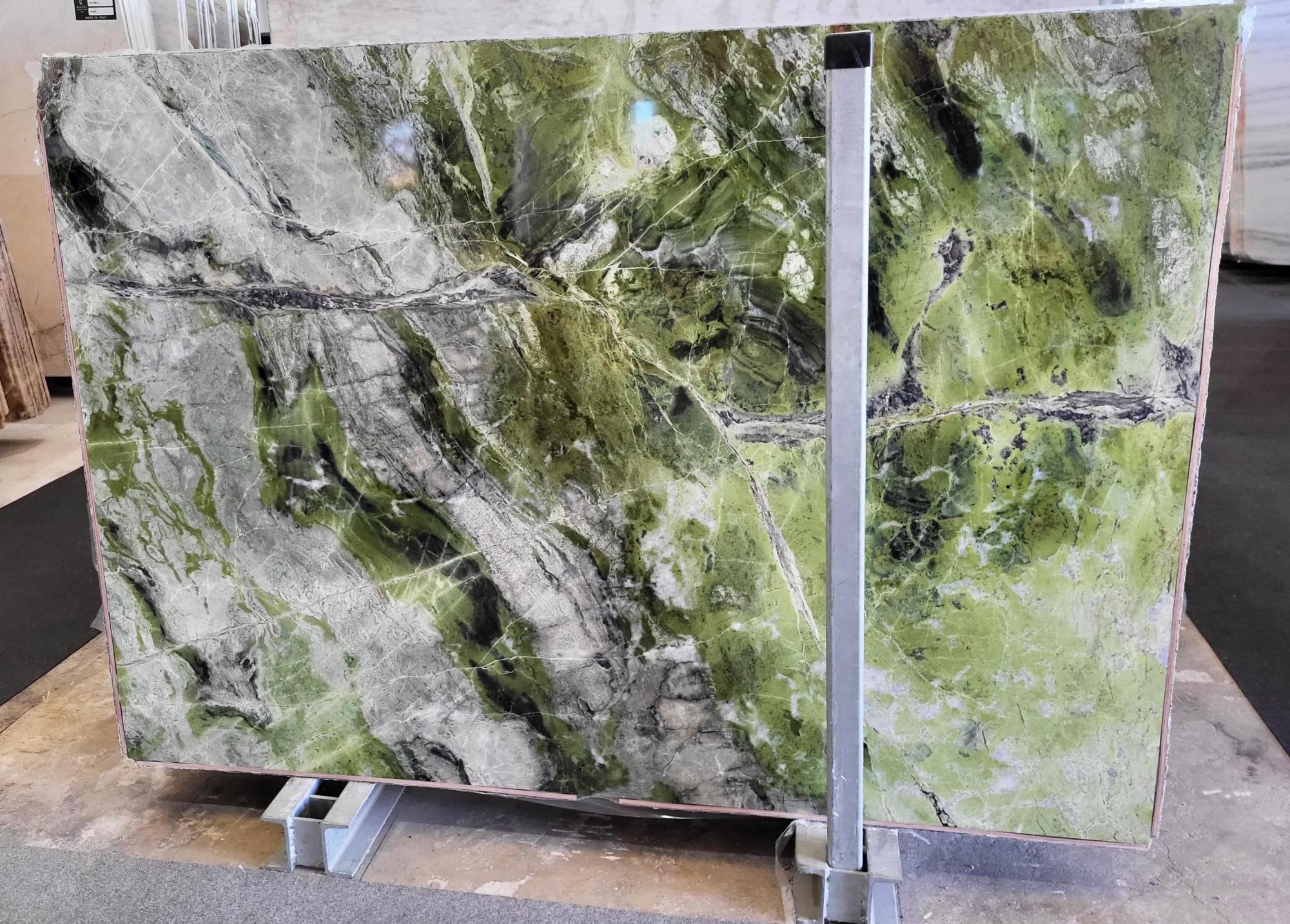 VERDE TIFONE Fourniture Veneto (Italie) d' dalles brillantes en marbre naturel C022 , Slab #33 