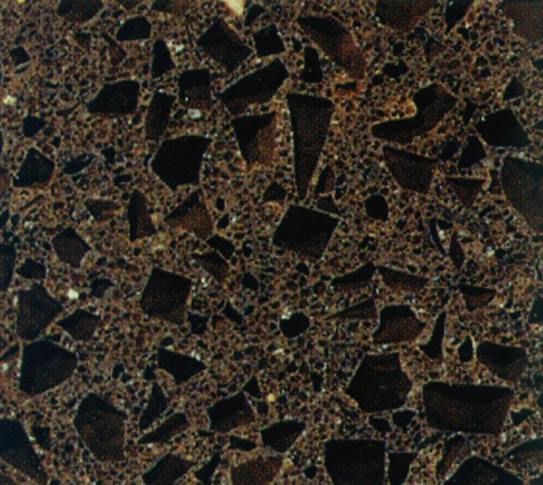 Détaille technique: MARRON JUPITER, quartzite reconstitué artificiellement brillant espagnol 